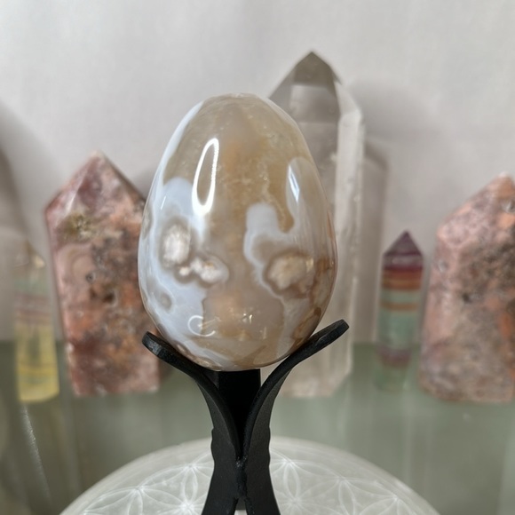 Flower Agate Egg FE01 - Picture 4 of 5